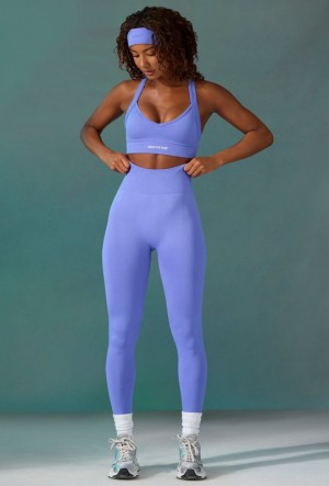 Blue Women's Bo And Tee Super Sculpt Seamless Leggings | 40783-QPIA