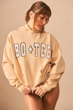 Brown Women's Bo And Tee Oversized K6 Hoodie | 10264-JGUF