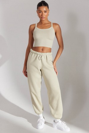 Cream Women's Bo And Tee Oversized Joggers | 20148-XAQH