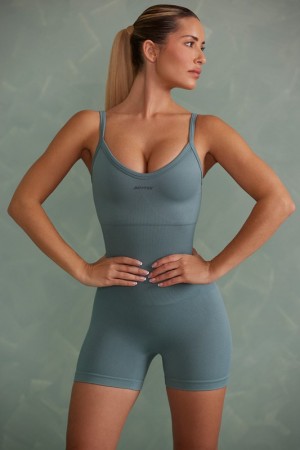 Green Women's Bo And Tee Super Sculpt Unitard | 05967-GDYH