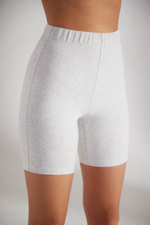 Grey Women's Bo And Tee Biker Shorts | 67982-VCNS