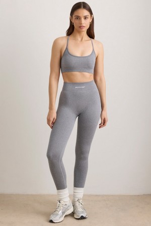 Grey Women's Bo And Tee FlexiRib High Waist Leggings | 37681-EYRP