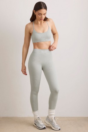 Grey Women's Bo And Tee FlexiRib High Waist Leggings | 81693-JYSM