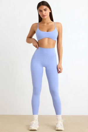 Lavender Blue Women's Bo And Tee Soft Active Leggings | 82579-MXVY