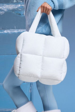 White Women's Bo And Tee Quilted Puffer Bags | 84691-NDZA