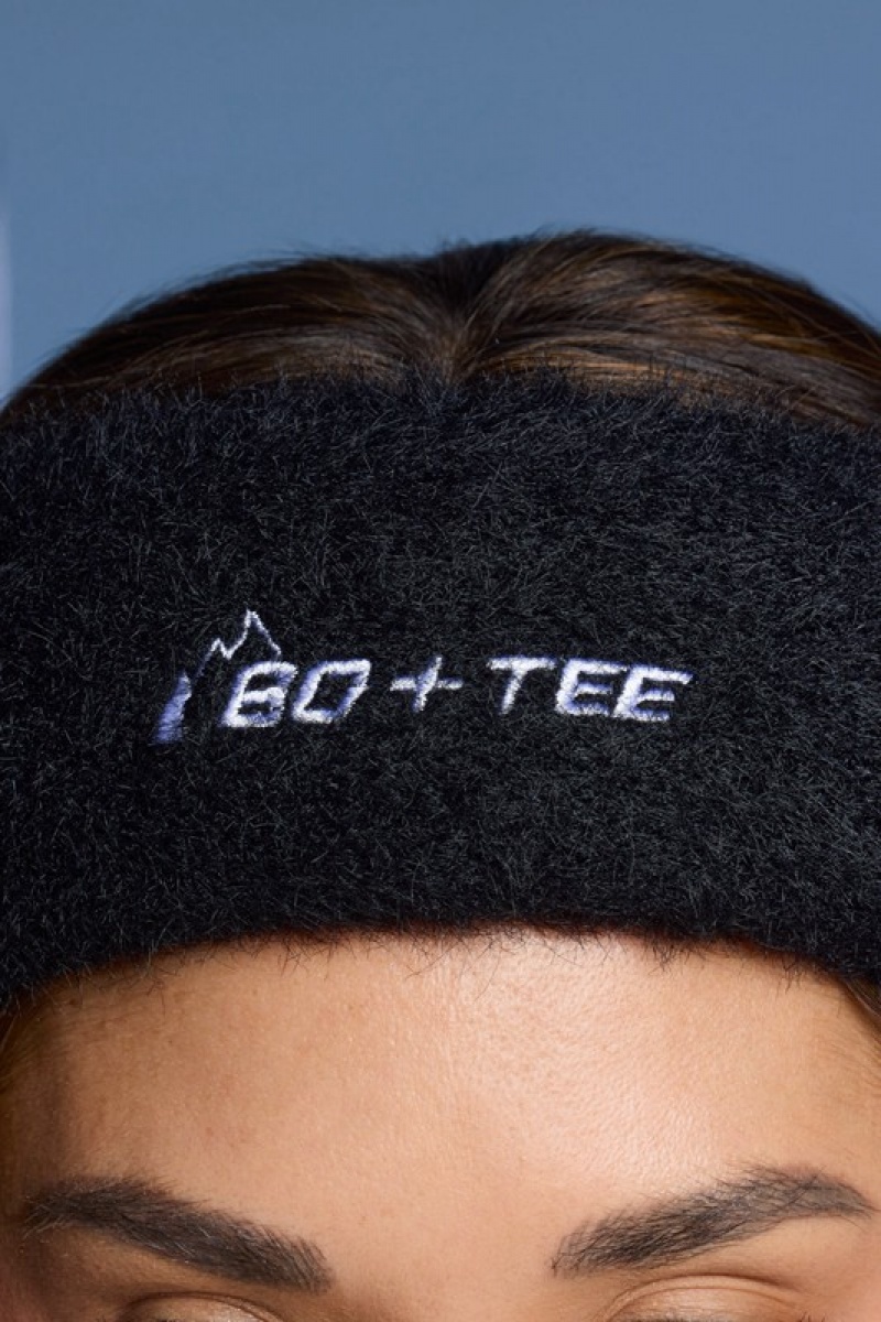 Black Women's Bo And Tee Faux Fur Headband | 76514-UXGW