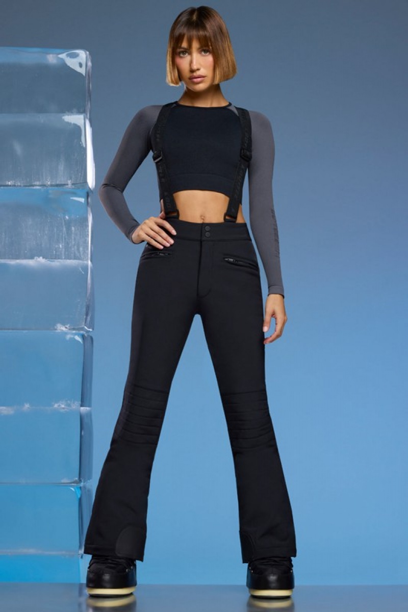 Black Women's Bo And Tee Fleece Lined Ski Pants | 90743-LQTZ