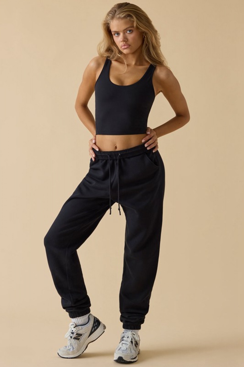 Black Women's Bo And Tee Mid-Rise Joggers | 45863-NPKG