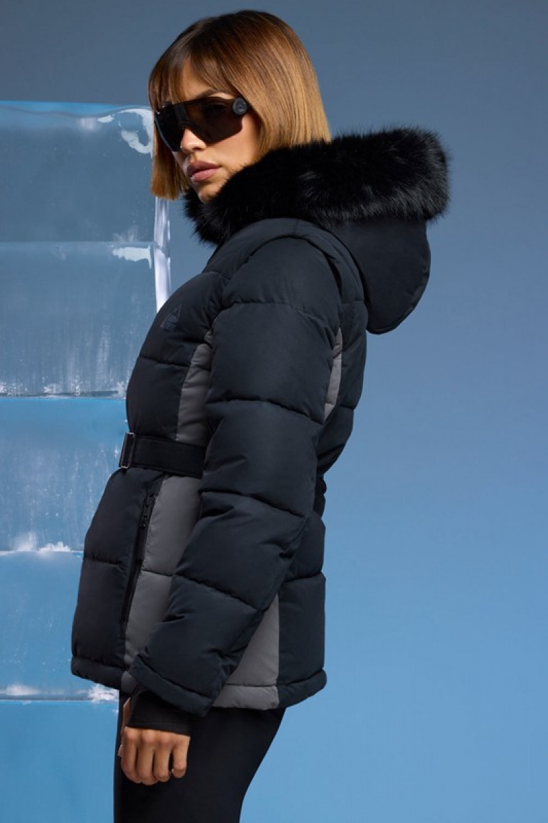 Black Women's Bo And Tee Ski Jacket with Detachable Sleeves Jackets | 20136-TOGU