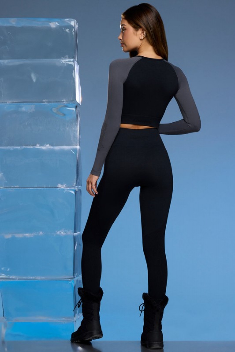 Black Women's Bo And Tee Super Sculpt Base Layer Leggings | 06374-SIXP