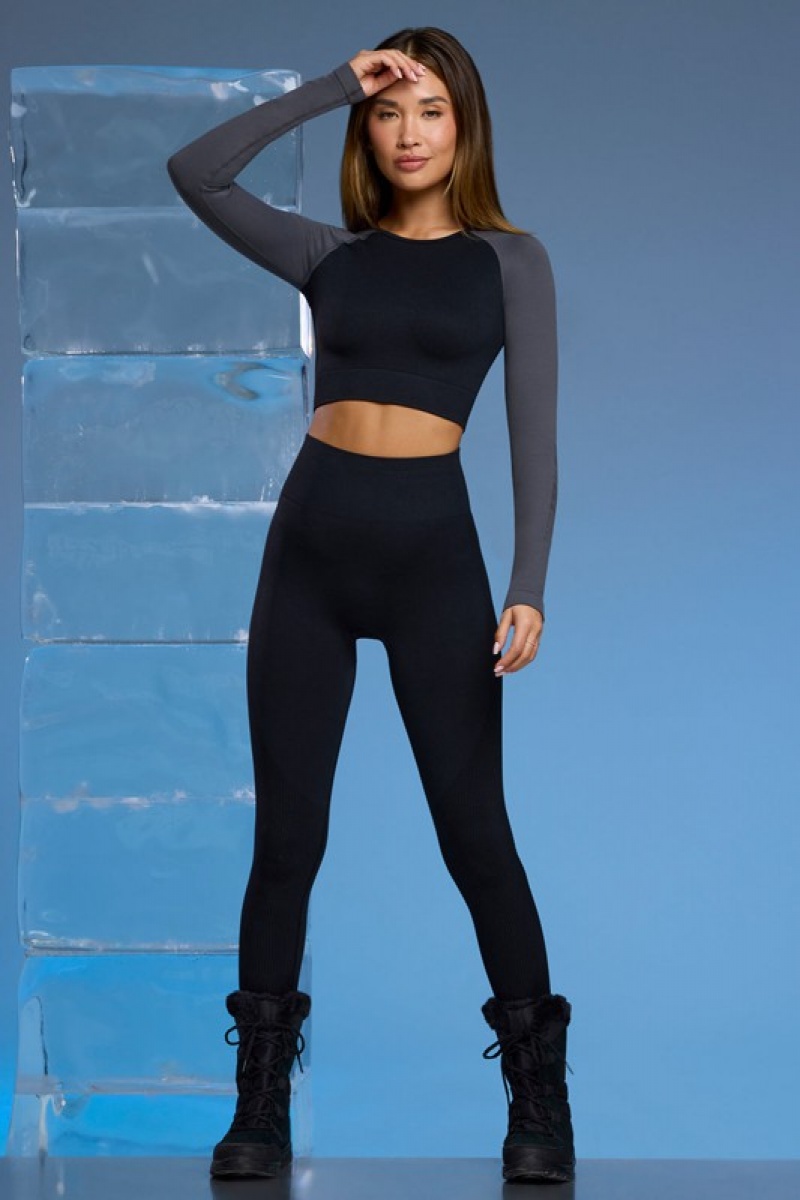 Black Women's Bo And Tee Super Sculpt Base Layer Leggings | 06374-SIXP