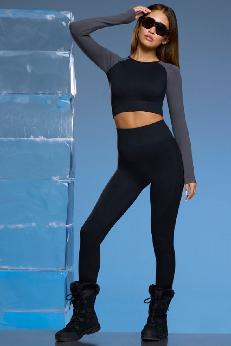 Black Women's Bo And Tee Super Sculpt Base Layer Leggings | 06374-SIXP