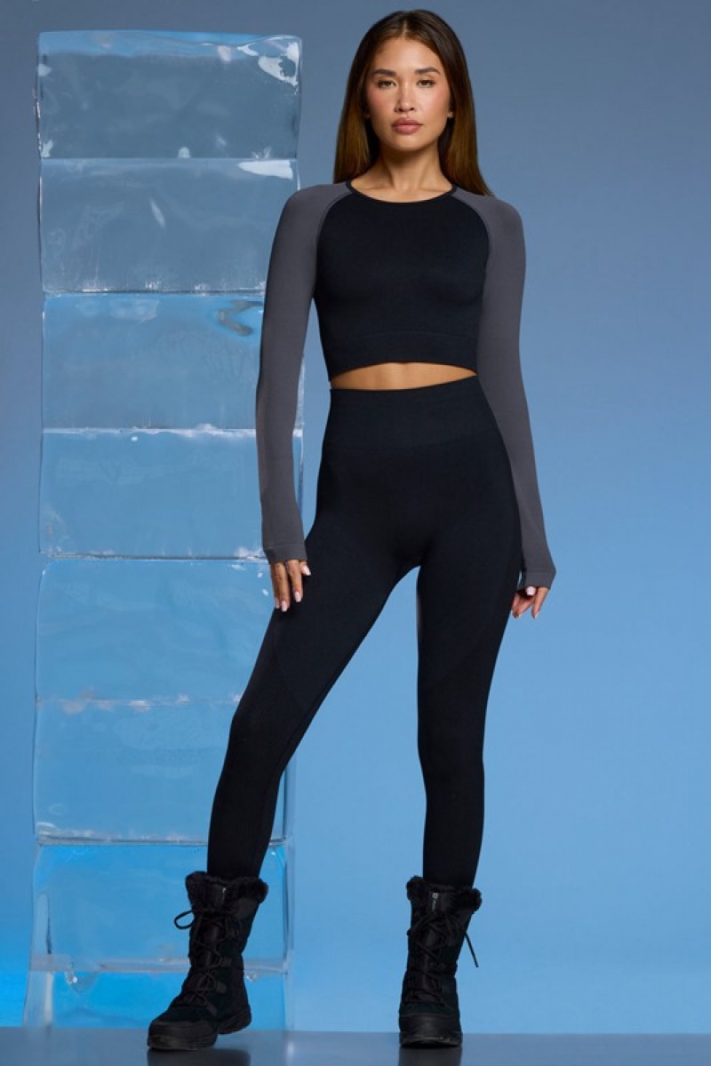 Black Women's Bo And Tee Super Sculpt Base Layer Leggings | 06374-SIXP