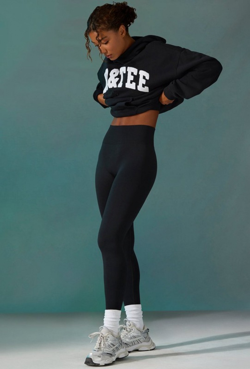 Black Women's Bo And Tee Super Sculpt Seamless Leggings | 67248-UWLM