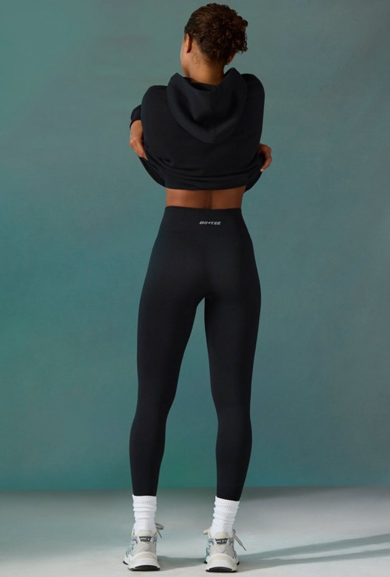 Black Women's Bo And Tee Super Sculpt Seamless Leggings | 67248-UWLM