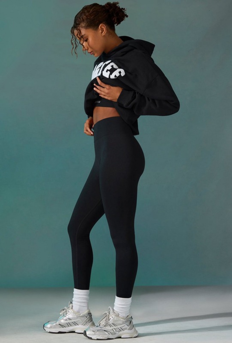 Black Women's Bo And Tee Super Sculpt Seamless Leggings | 67248-UWLM