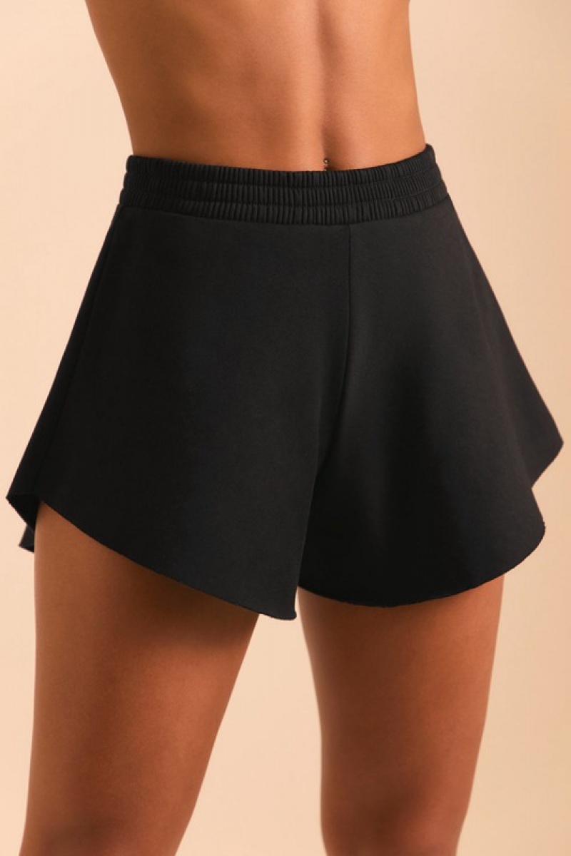 Black Women\'s Bo And Tee Sweat Shorts | 81462-YROL