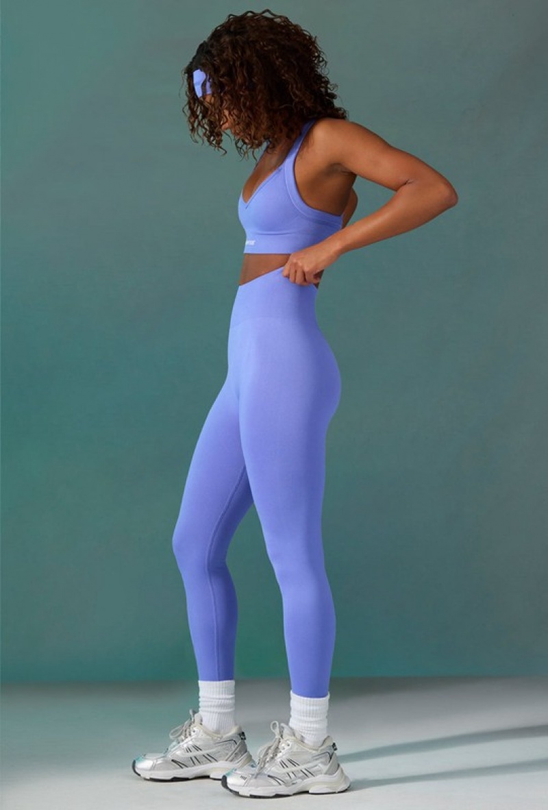 Blue Women's Bo And Tee Super Sculpt Seamless Leggings | 40783-QPIA