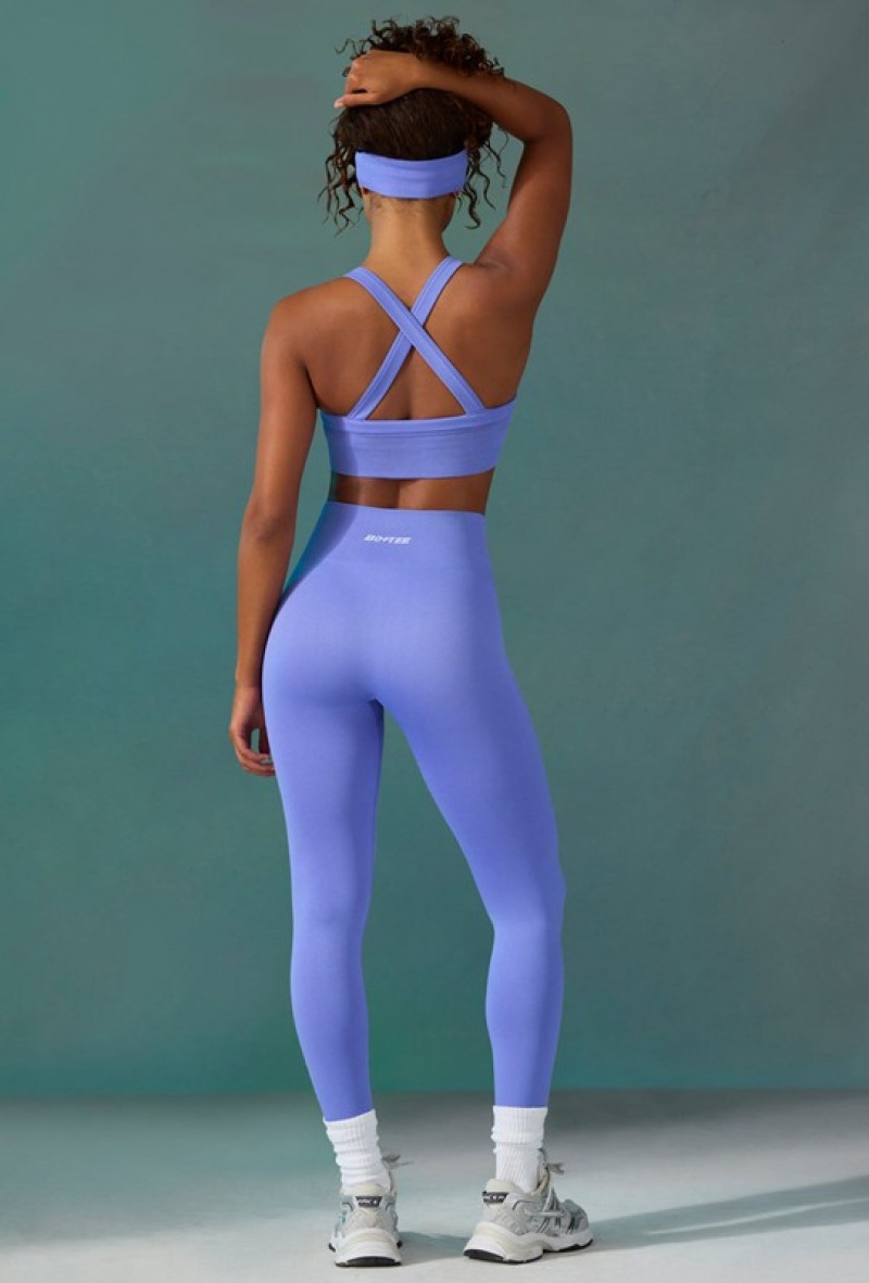 Blue Women's Bo And Tee Super Sculpt Seamless Leggings | 40783-QPIA