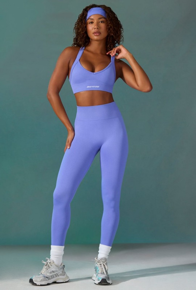 Blue Women's Bo And Tee Super Sculpt Seamless Leggings | 40783-QPIA