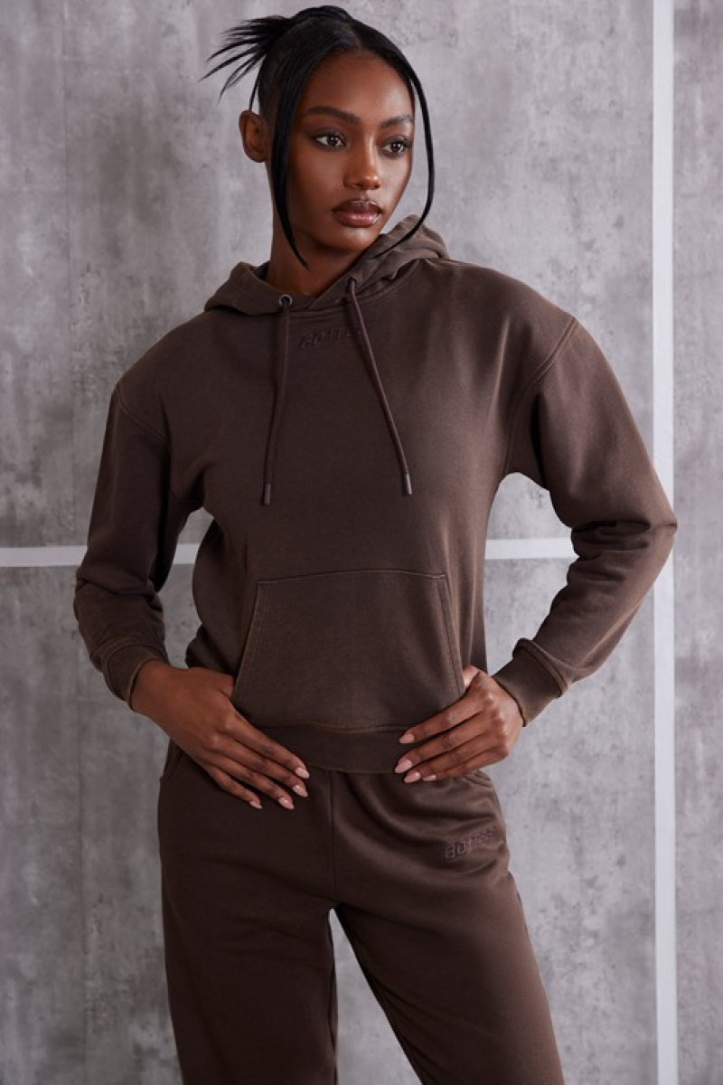 Brown Women's Bo And Tee Hooded Sweatshirts | 58976-IYCR