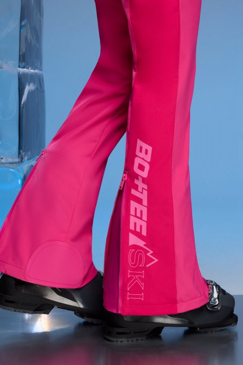 Fuchsia Pink Women's Bo And Tee Fleece Lined Ski Suit | 19028-IRMS