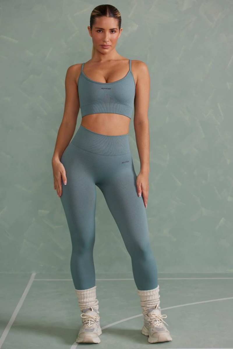 Green Women's Bo And Tee Super Sculpt Full Length Leggings | 61984-NMRD