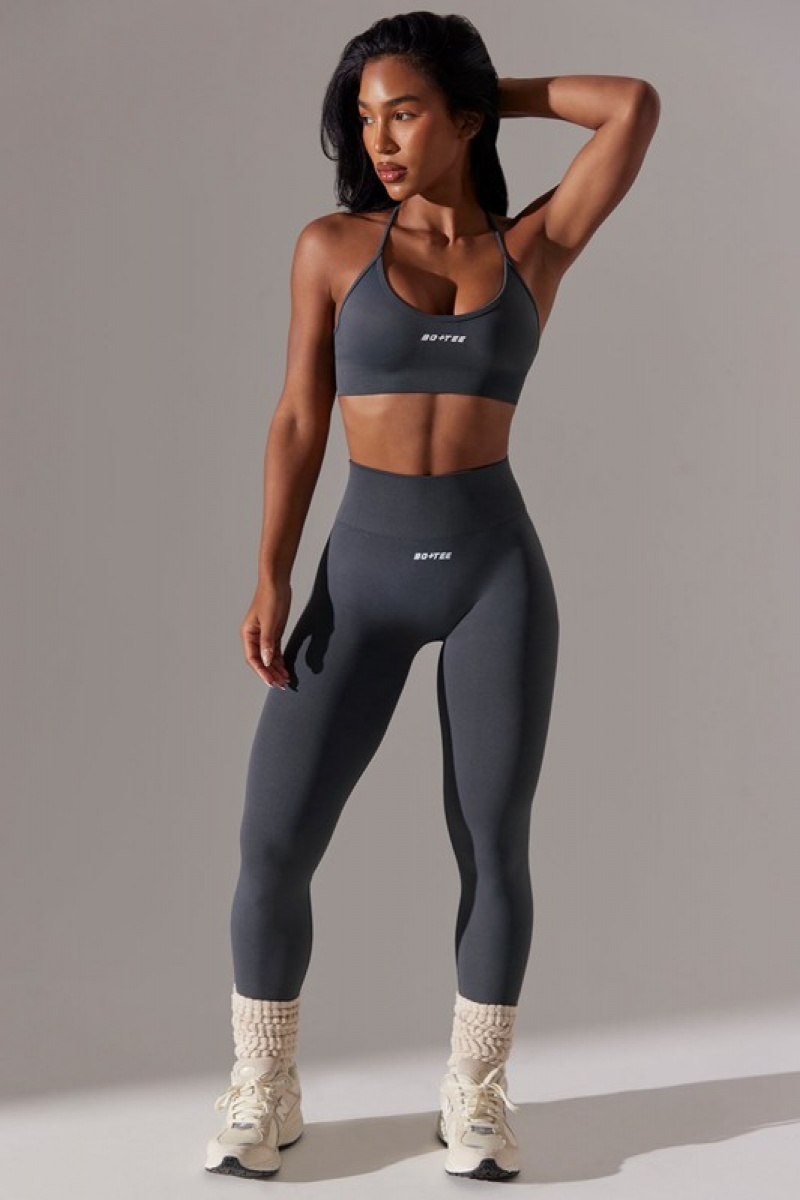 Grey Women's Bo And Tee High Waist Super Sculpt Leggings | 25489-ZVIS