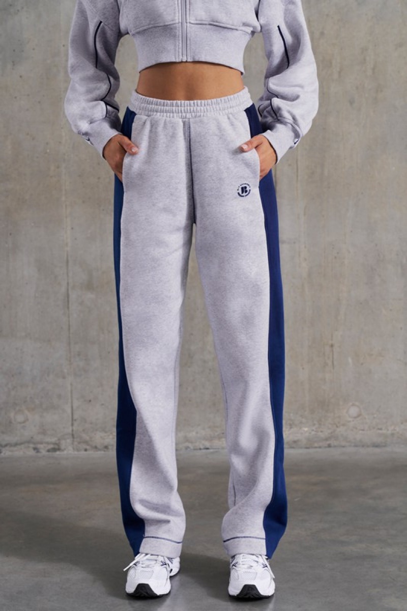 Grey Women's Bo And Tee Wide Leg Sweatpants | 46709-AGKT