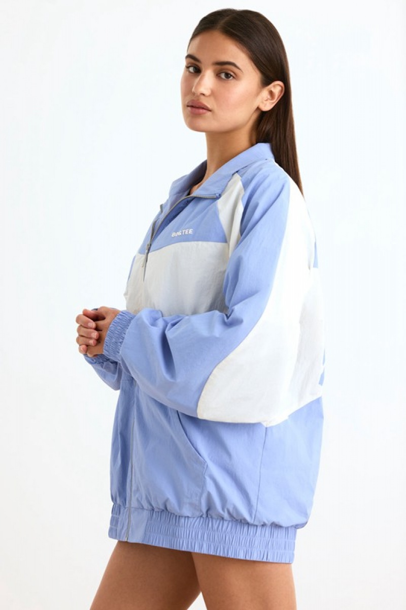 Lavender Blue Women's Bo And Tee Colourblock Track Jackets | 82591-QFBC