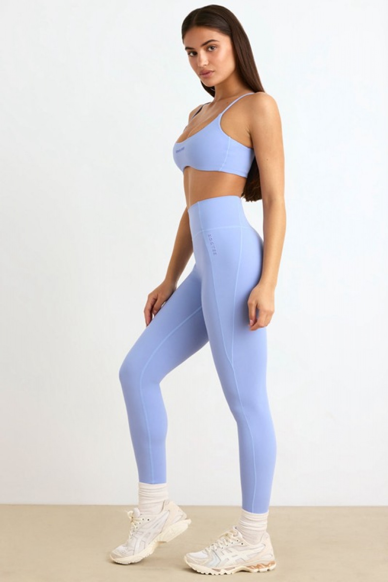 Lavender Blue Women's Bo And Tee Soft Active Leggings | 82579-MXVY