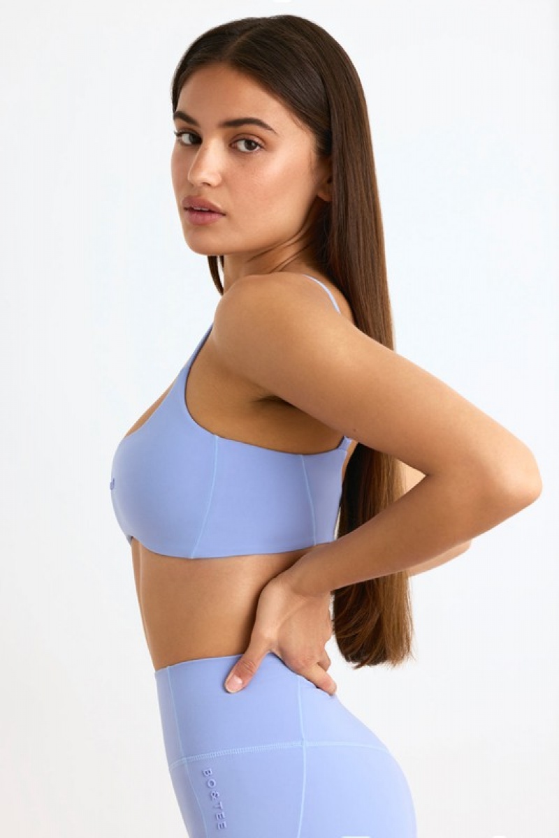 Lavender Blue Women's Bo And Tee Soft Active Sports Bra | 21849-JOEF