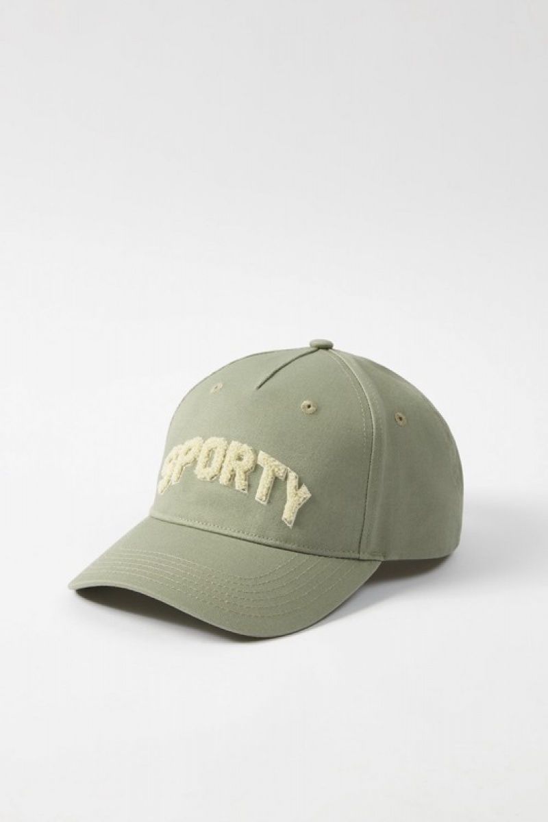 Light Green Women's Bo And Tee Appliqué Baseball Caps | 63914-OACV