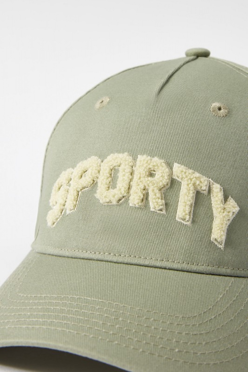 Light Green Women's Bo And Tee Appliqué Baseball Caps | 63914-OACV