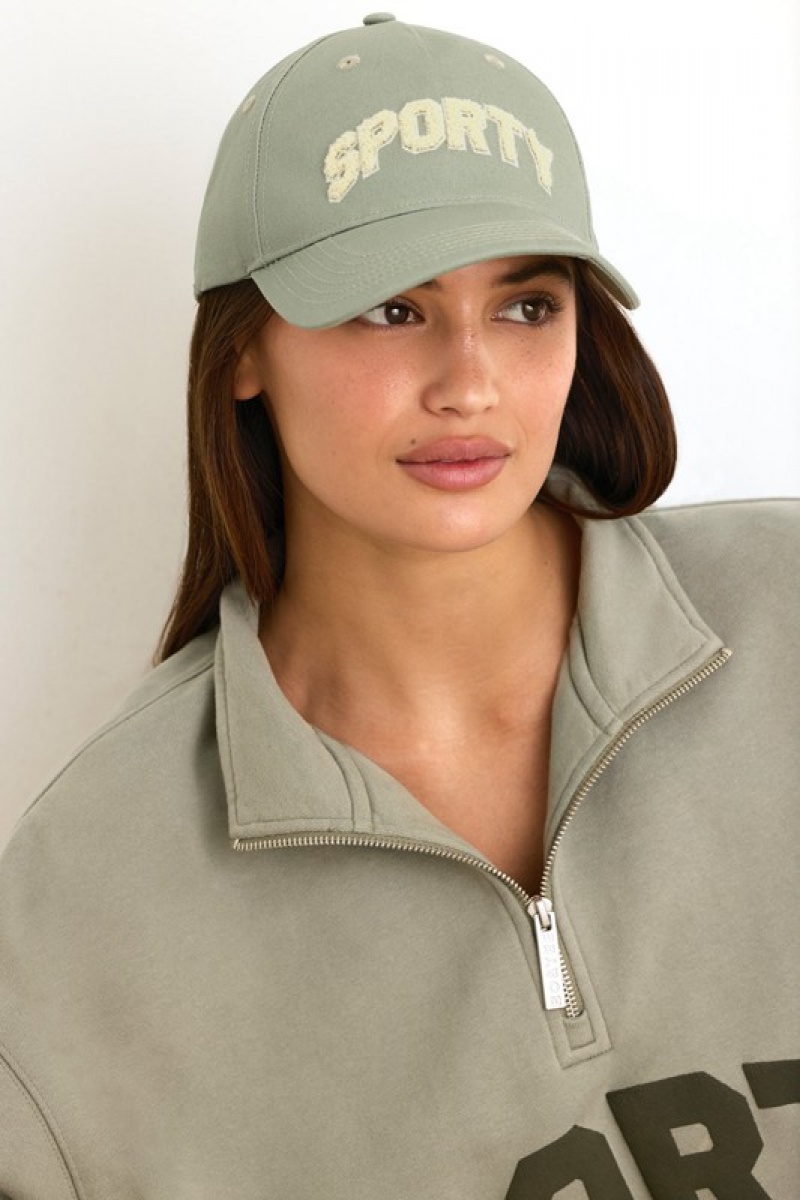 Light Green Women\'s Bo And Tee Appliqué Baseball Caps | 63914-OACV