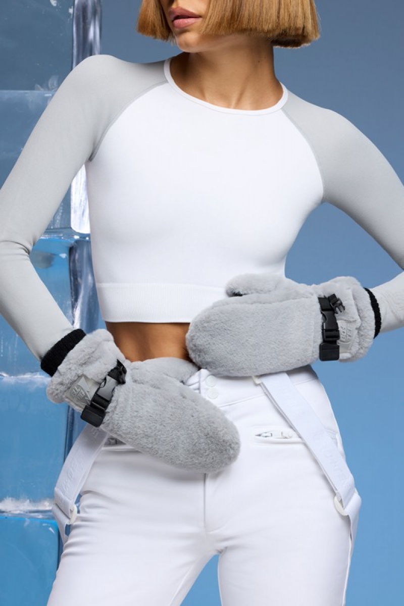 Light Grey Women\'s Bo And Tee Ski Gloves | 07946-BUME