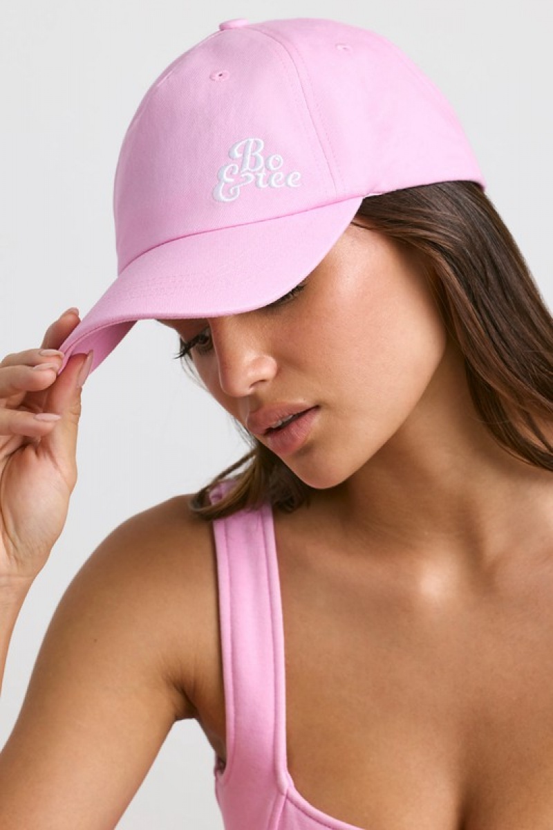 Pink Women's Bo And Tee Baseball Caps | 74609-KEXH