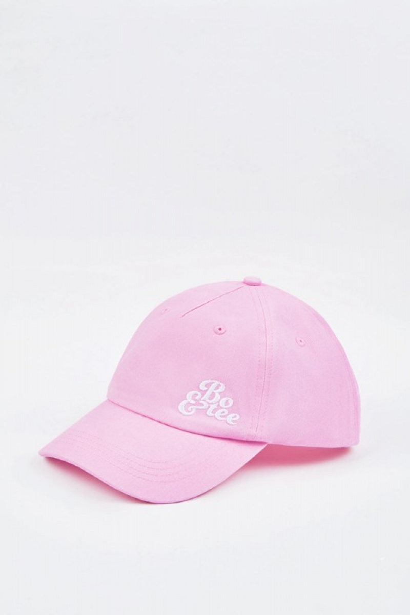 Pink Women's Bo And Tee Baseball Caps | 74609-KEXH