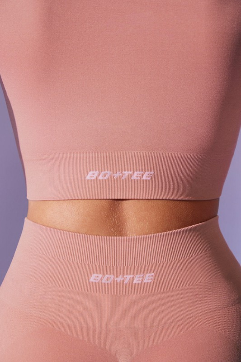 Purple Women's Bo And Tee Define Luxe Baby Crop Tops | 30412-MOYL