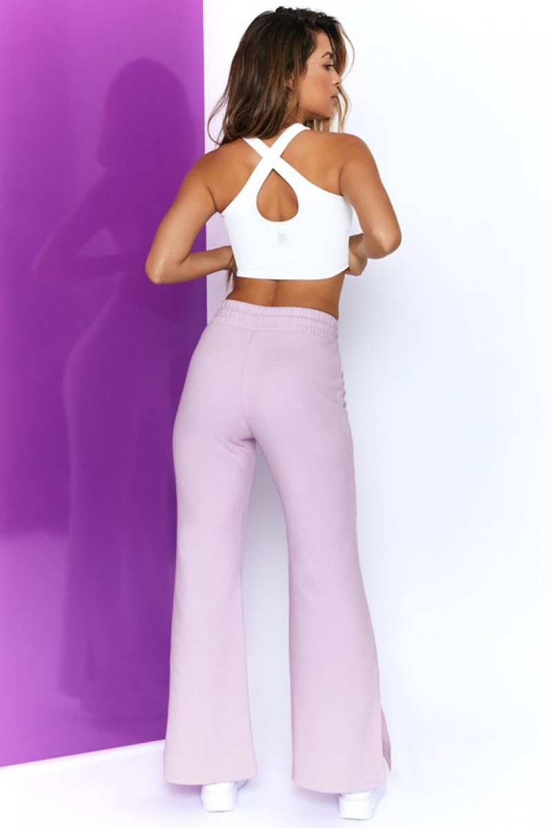 Purple Women's Bo And Tee Wide Leg Joggers | 54789-JNSY