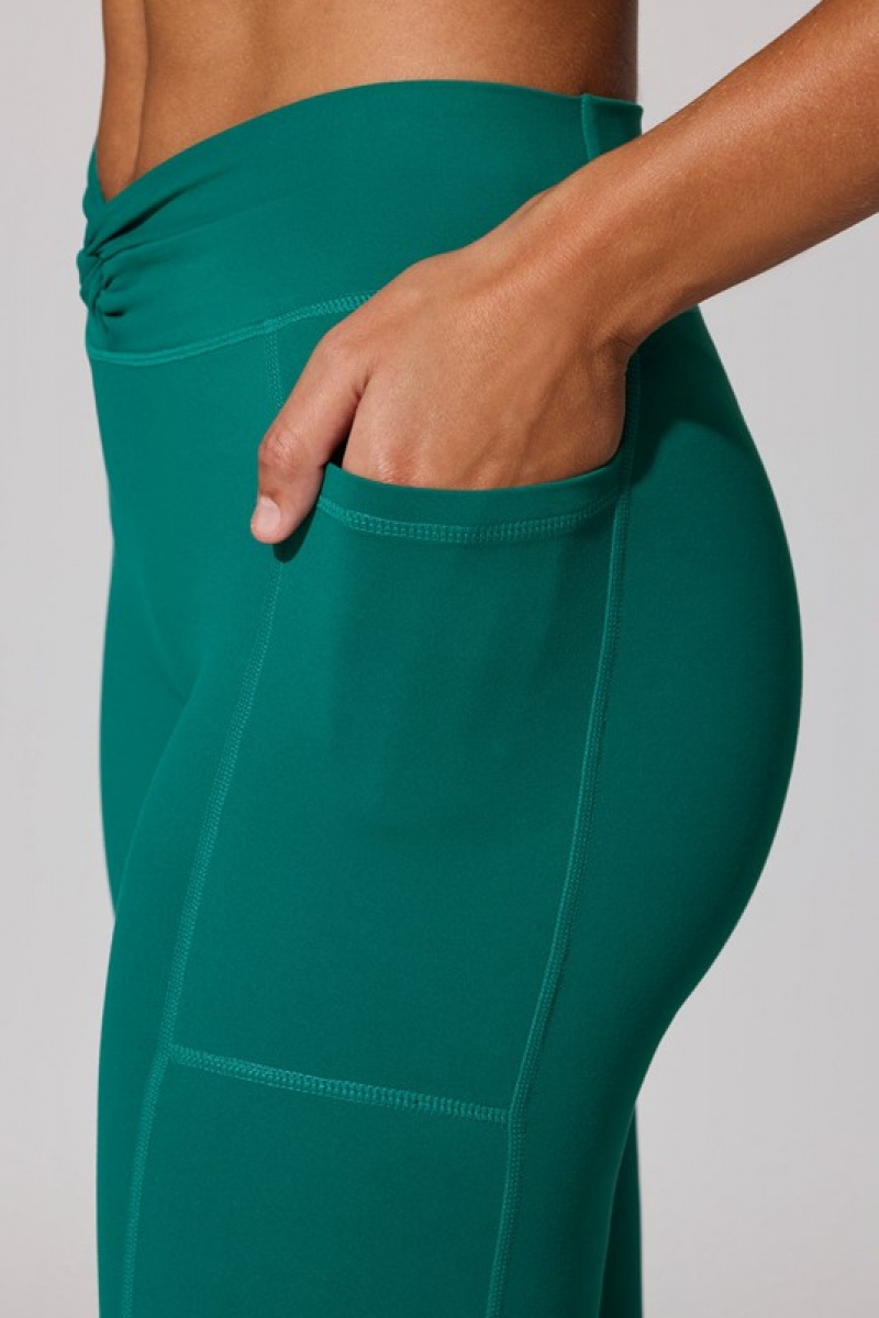 Turquoise Green Women's Bo And Tee Full Length with Pockets Leggings | 70625-LPKH