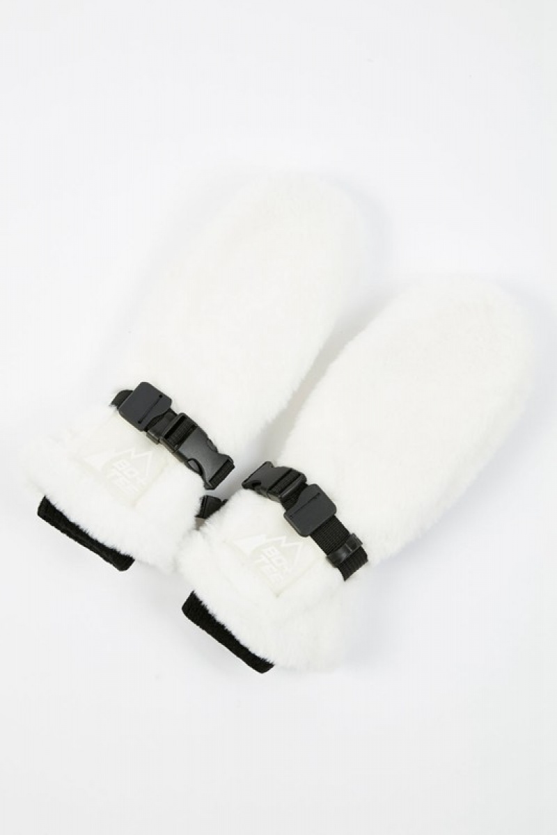 White Women's Bo And Tee Ski Gloves | 06321-TZRI