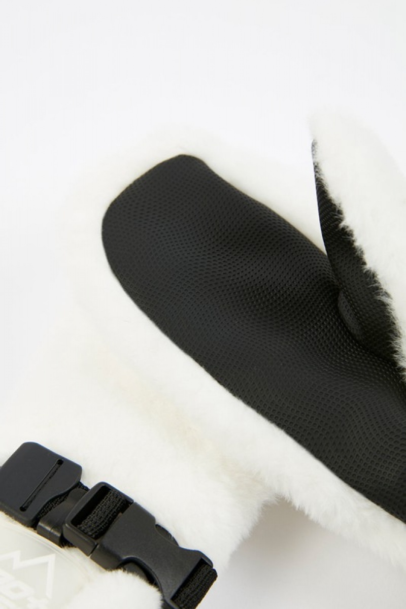 White Women's Bo And Tee Ski Gloves | 06321-TZRI