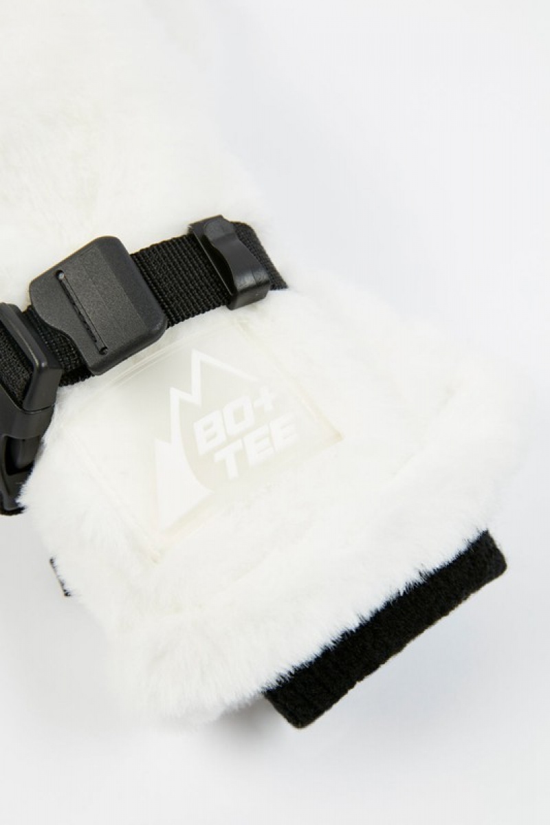 White Women's Bo And Tee Ski Gloves | 06321-TZRI