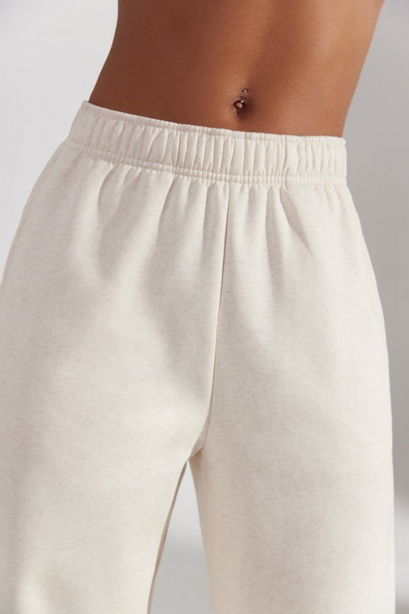 White Women's Bo And Tee Wide Leg Joggers | 43602-JNKV