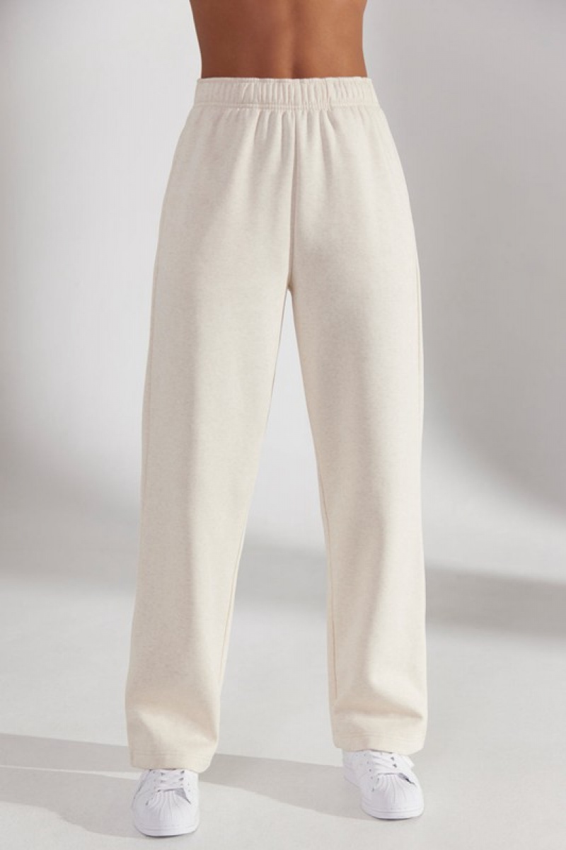 White Women's Bo And Tee Wide Leg Joggers | 43602-JNKV