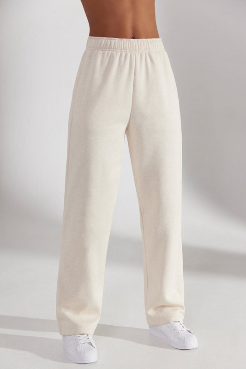 White Women's Bo And Tee Wide Leg Joggers | 43602-JNKV